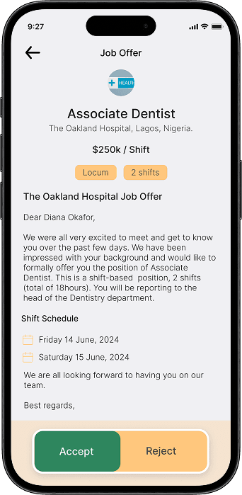 Job offer