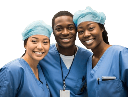 Healthcare team smiling